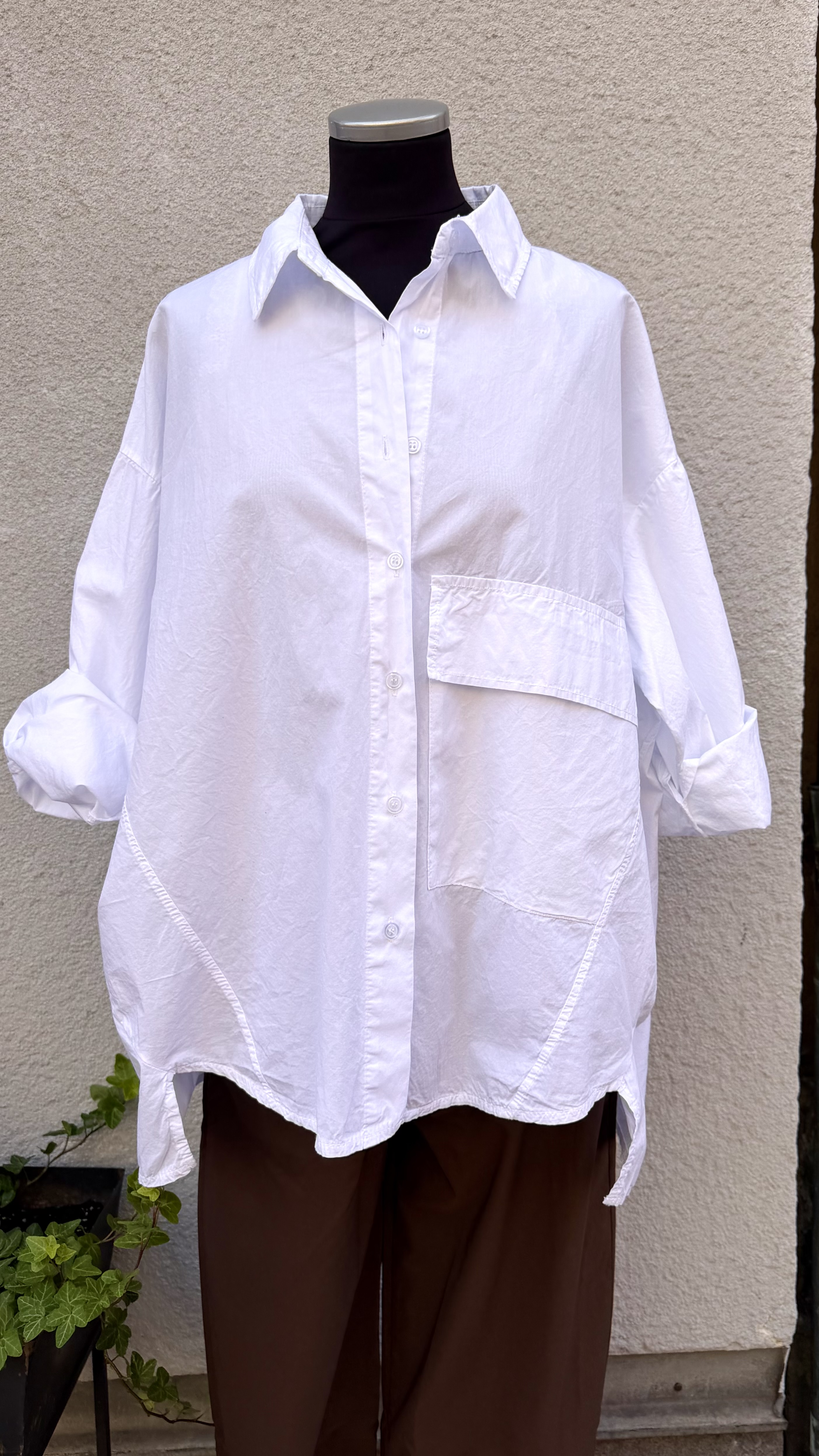 Lissa oversized shirt - white - 3