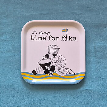 bricka/kakfat ALWAYS FIKA 20x20 cm 