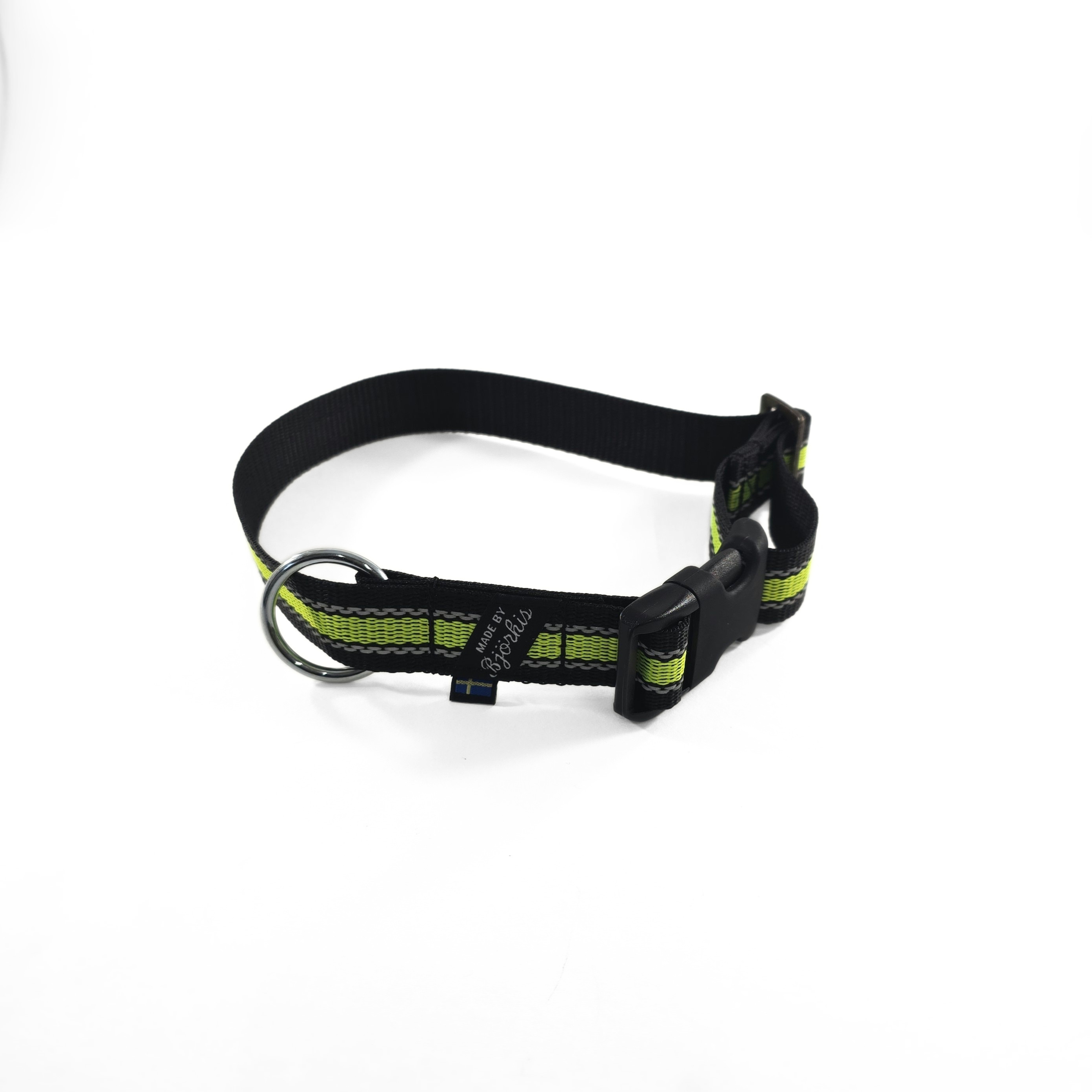 HALSBAND, fast reglerbar med Reflex och knäppe spänne, 25mm band