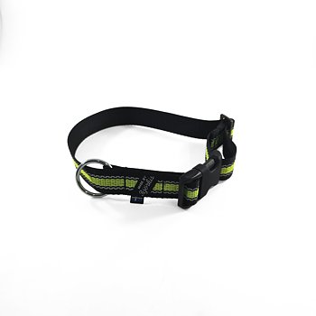 HALSBAND, fast reglerbar med Reflex och knäppe spänne, 25mm band