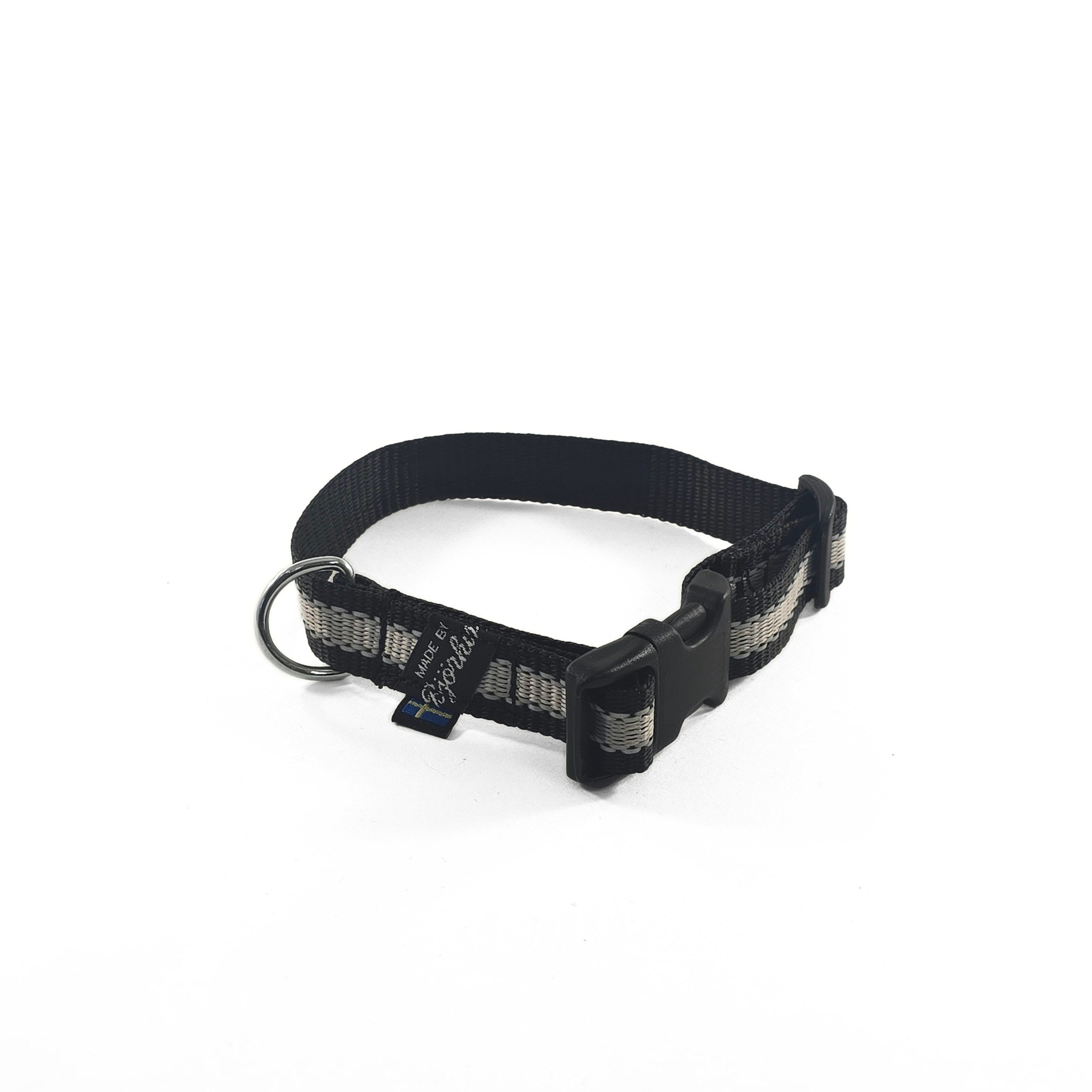 VALP- OCH SMÅHUNDS HALSBAND, fast reglerbar med Reflex och knäppe spänne, 20 mm band - 4
