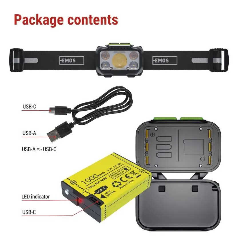 Emos Pannlampa Hybrid 550LM USB - 4