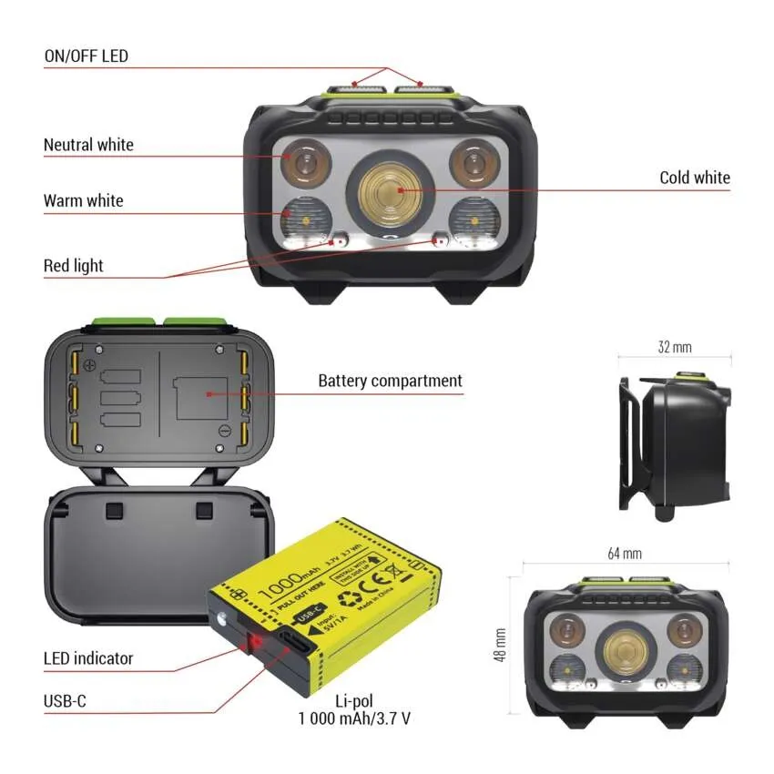 Emos Pannlampa Hybrid 550LM USB - 8