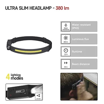 Emos Pannlampa COB 380LM USB