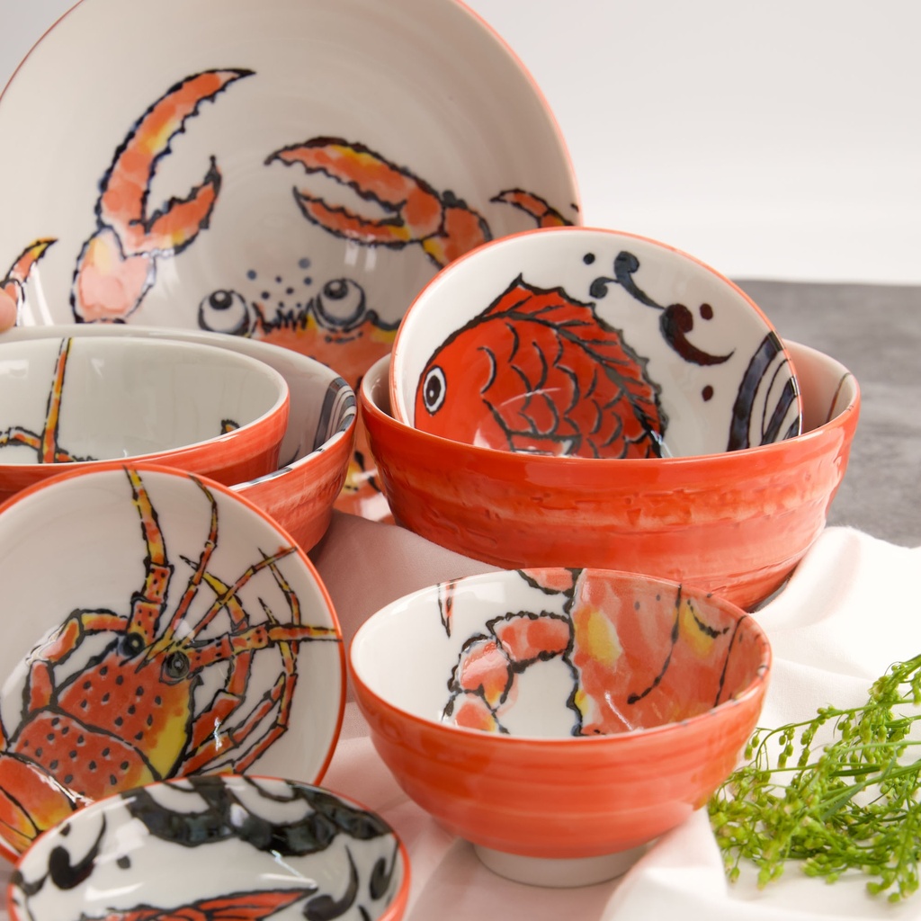 Tokyo Seafood  Krabba Röd Skål 15,8 Cm - 5