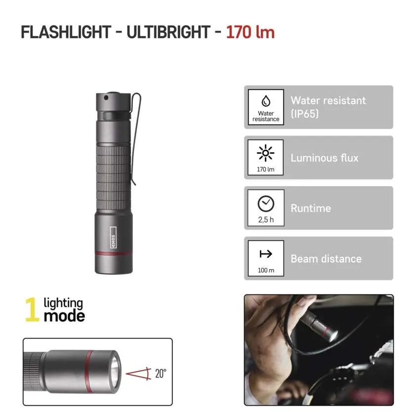 Emos Ficklampa UltiBright 60, 170LM 1xAA - 3