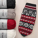 Knitting bundle mitten  Mandas vackra vantar Gällivare Grayscale-Burgundy Light