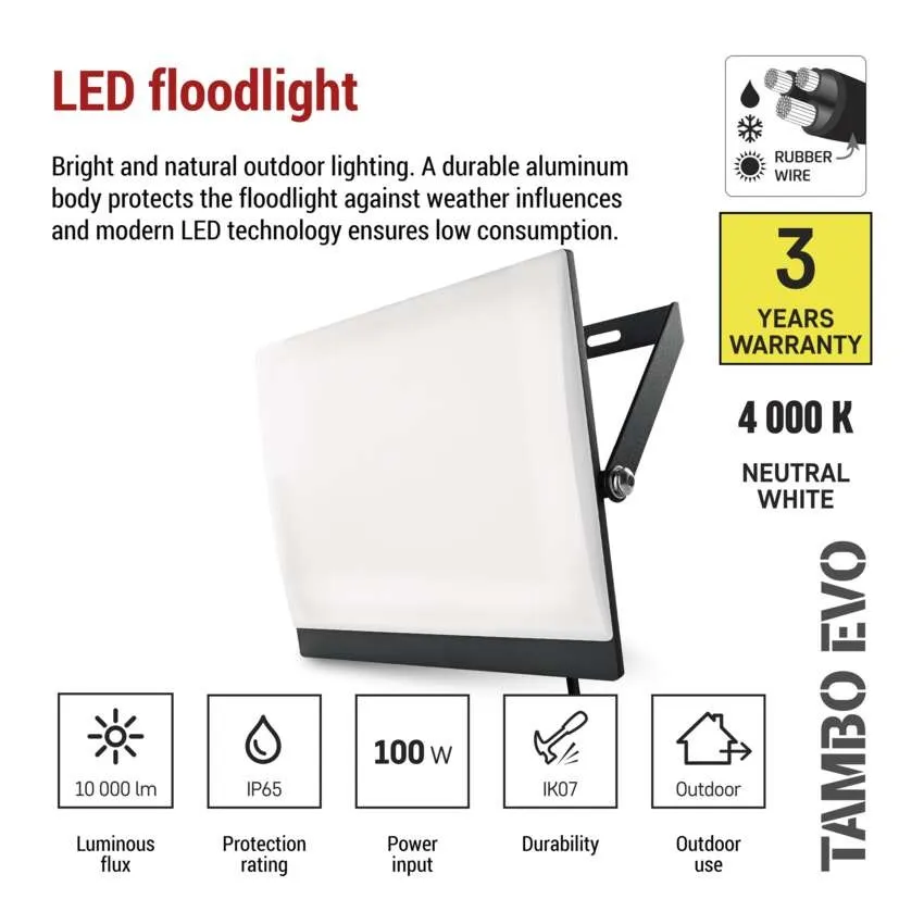EMOS Strålkastare TAMBO EVO, 100W, 10000lm - 5