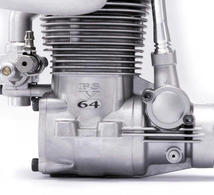 O.S FS-64V 10.46cc 4-Takts Motor med Ljuddämpare - 7