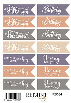 Stickers Reprint - Enchanted Halloween  Engelsk text  -  11x16 cm