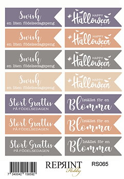 Stickers Reprint - Enchanted Halloween  Svensk text  -  11x16 cm