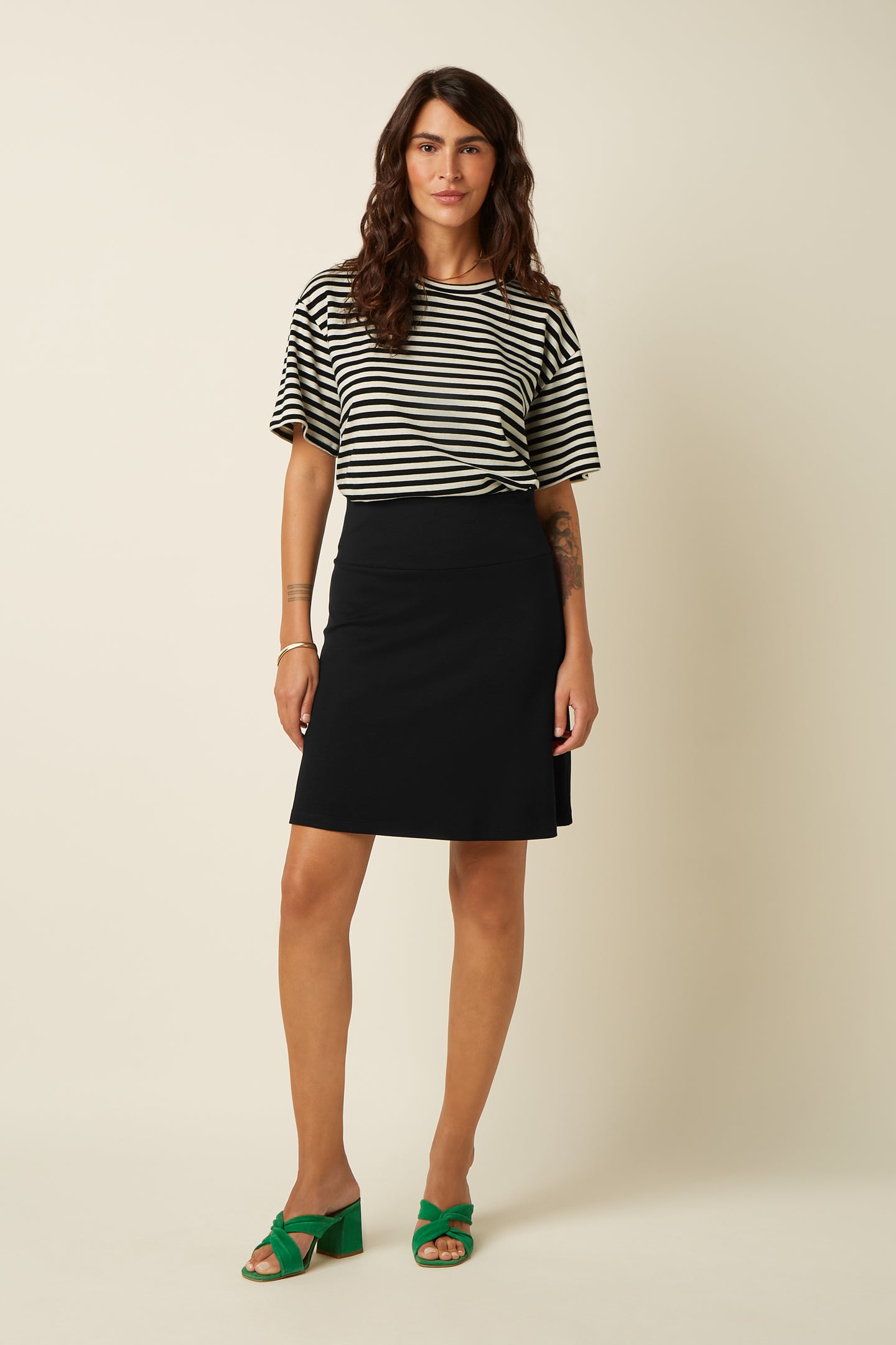 Border skirt Milano svart - 2