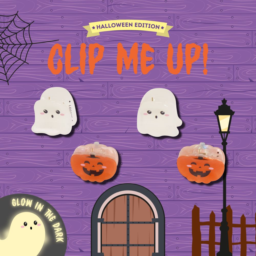 Clip me up! Sæt med 4 mini hairclips, Ghost + Bat, DETTE PRODUKT HAR PLANLAGT LEVERING I BEGYNDELSEN AF OKTOBER 2026 - 3