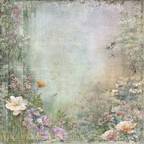 Papper Scrapbooking  Reprint - Dreamers Garden - Hidden Magic  Collection -  12x12 (30,5 x 30,5 cm)