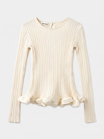Ribbad Viskos Topp Creme