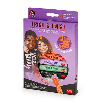 Trick & Twist - Halloween, Face paint sticks, DETTE PRODUKT HAR PLANLAGT LEVERING I BEGYNDELSEN AF OKTOBER 2026