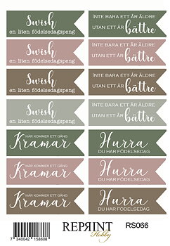 Stickers Reprint - Hidden Magic svensk text    -  11x16 cm