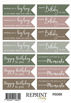 Stickers Reprint - Hidden Magic Engelsk text    -  11x16 cm