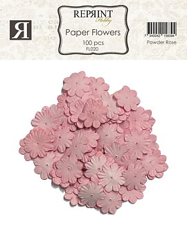 Mini Pappersblommor  20 mm 100 st Powder Rose