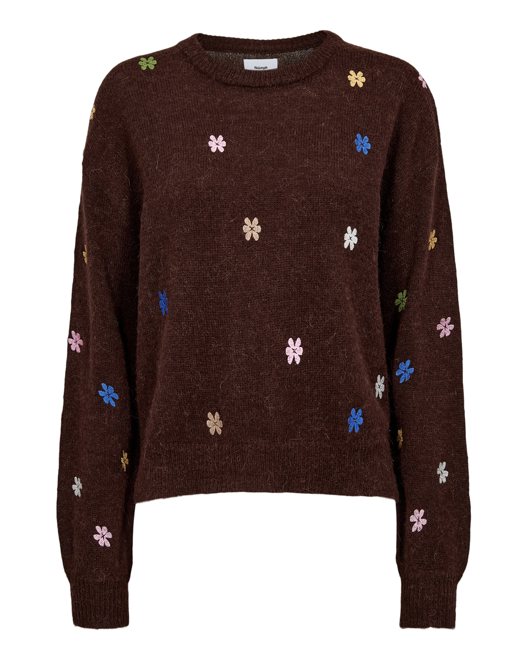 Jumper Florie brun med broderade blommor - 6
