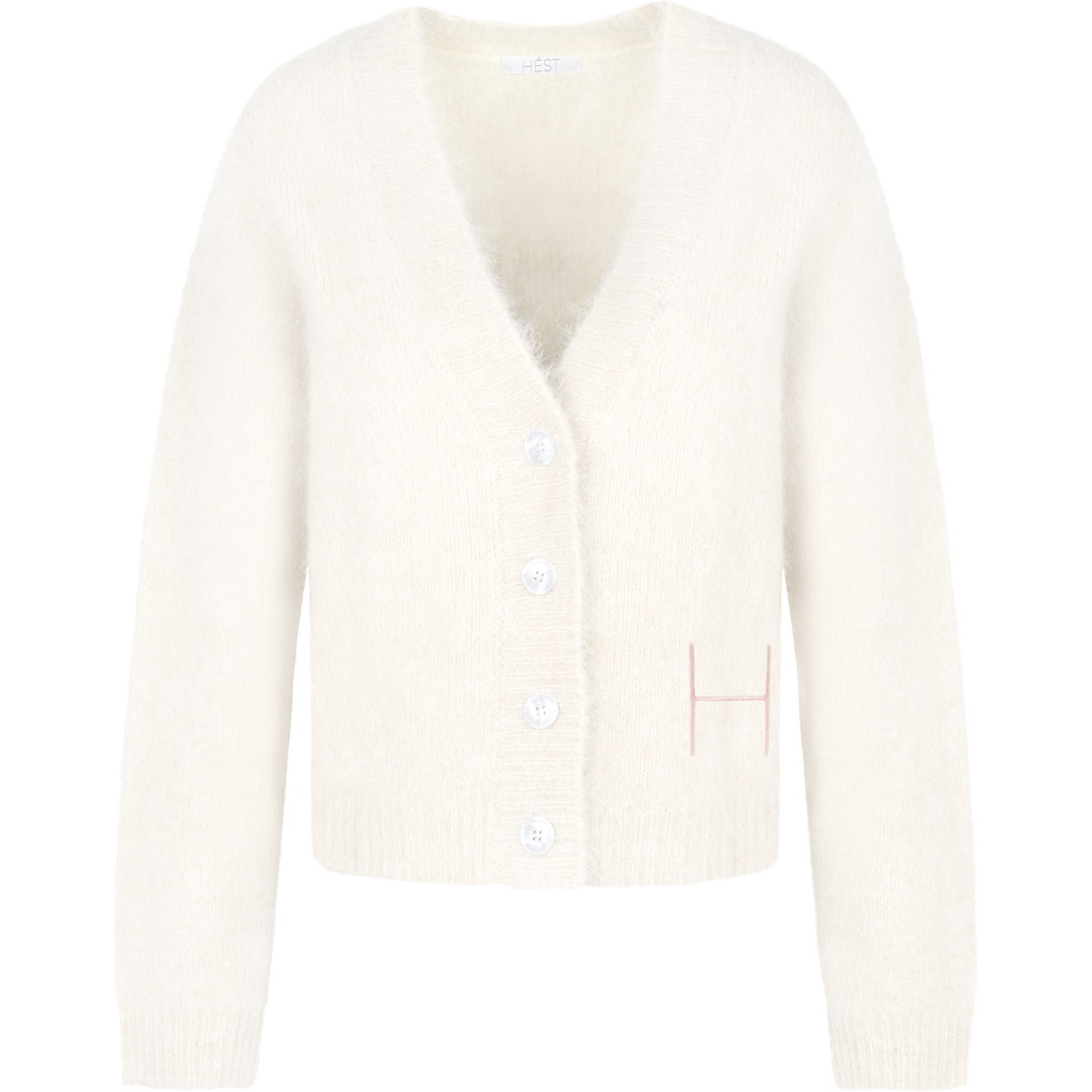PERNILLE Short Cardigan White Alyssum