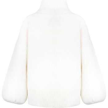 FAM Patch Short Sweater White Alyssum