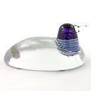 Bertil Vallien (1980s) Limited Studio Bird with Purple Head 13/7 cm