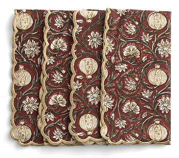 Chamois Servetter Tangier Pomegranate Red & Green - 4p