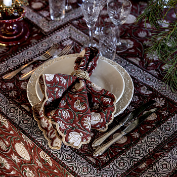 Chamois Servetter Tangier Pomegranate Red & Green - 4p - 2