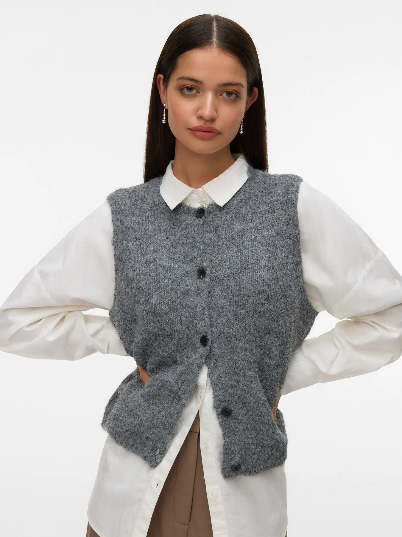 Vero Moda - Novah Väst Grå - 3