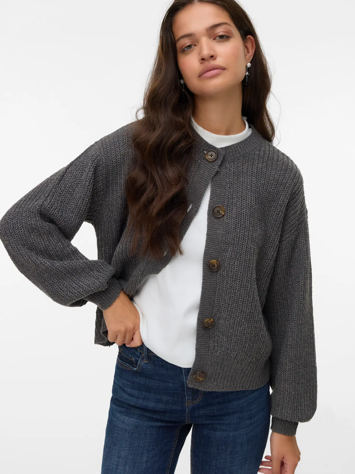 Vero Moda - Lea Cardigan Grå - 2