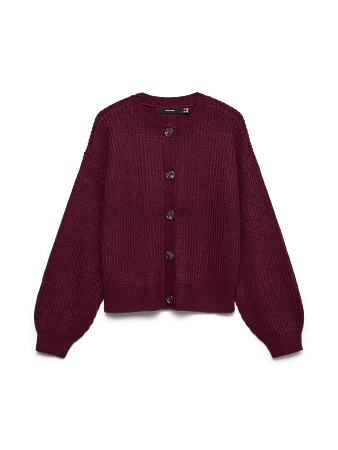 Vero Moda - Lea Cardigan Vinröd