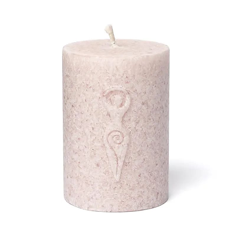  Votivljus med präglade Gudinna i mjukt rosa stearin