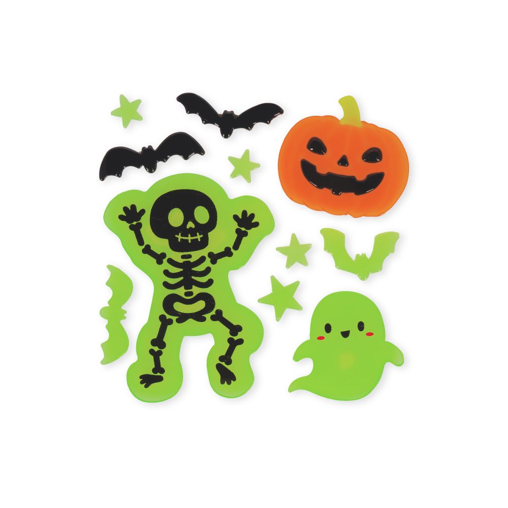 Windo-glow, Halloween, Gel stickers, Small, DETTE PRODUKT HAR PLANLAGT LEVERING I BEGYNDELSEN AF OKTOBER 2026 - 2