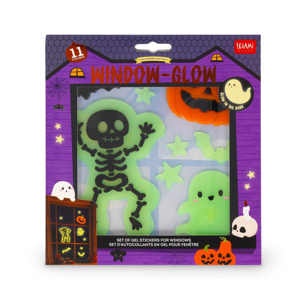 Windo-glow, Halloween, Gel stickers, Small, DETTE PRODUKT HAR PLANLAGT LEVERING I BEGYNDELSEN AF OKTOBER 2026