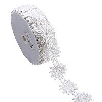 Gephyrspets Vita blommor 48mm