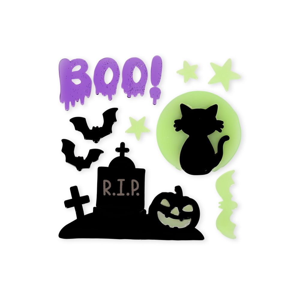 Windo-glow, Halloween, Gel stickers, Small, DETTE PRODUKT HAR PLANLAGT LEVERING I BEGYNDELSEN AF OKTOBER 2026 - 2