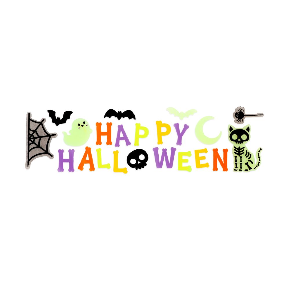 Windo-glow, Happy Halloween, Gel stickers, Large, DENNA PRODUKT HAR PLANERAD LEVERANS I BÖRJAN AV OKTOBER 2026 - 2
