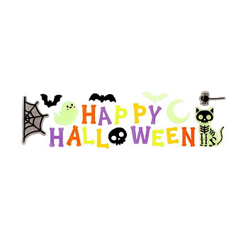 Windo-glow, Happy Halloween, Gel stickers, Large, DETTE PRODUKT HAR PLANLAGT LEVERING I BEGYNDELSEN AF OKTOBER 2026