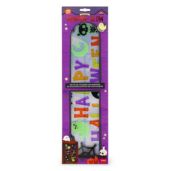 Windo-glow, Happy Halloween, Gel stickers, Large, DETTE PRODUKT HAR PLANLAGT LEVERING I BEGYNDELSEN AF OKTOBER 2026
