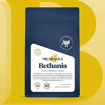 Kafferäven - Bethania - Nicaragua - Ljusrostade hela kaffebönor - 250g