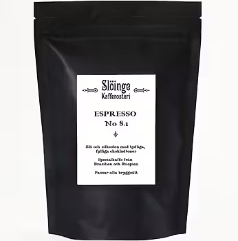 Slöinge kafferosteri - Espresso No 8.1  - Mörkrostade hela kaffebönor - 250g