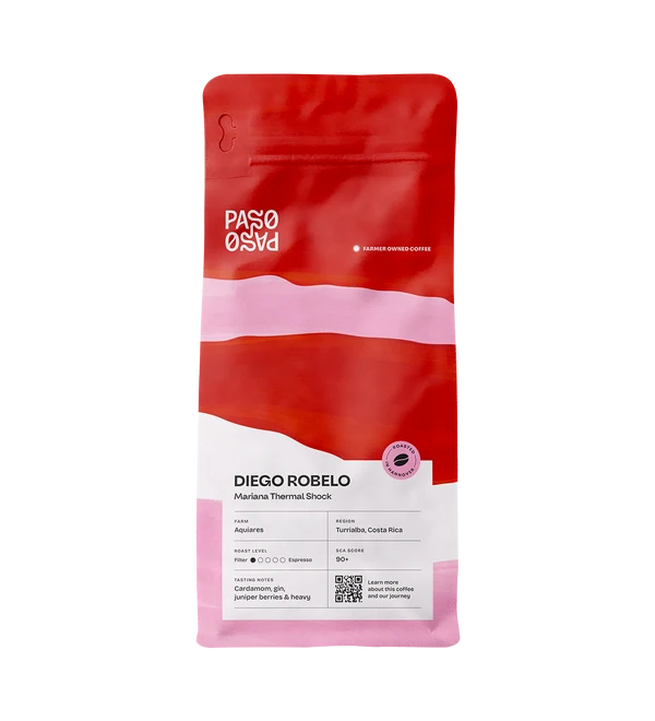 Paso Paso - Diego Robelo - Mariana Thermal Shock - Costa Rica - Ljusrostade hela kaffebönor - 250g