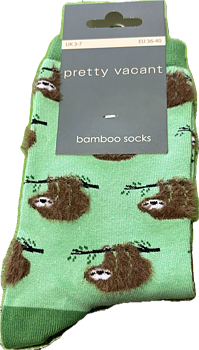 Pretty Vacant fluffy sloth sock