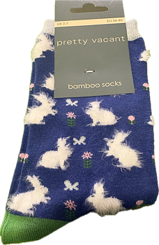 Pretty Vacant fluffy bunny sock