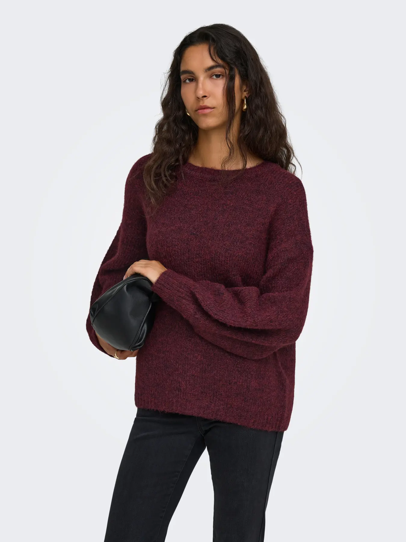 Only - Nellie Tröja Vinröd - 5