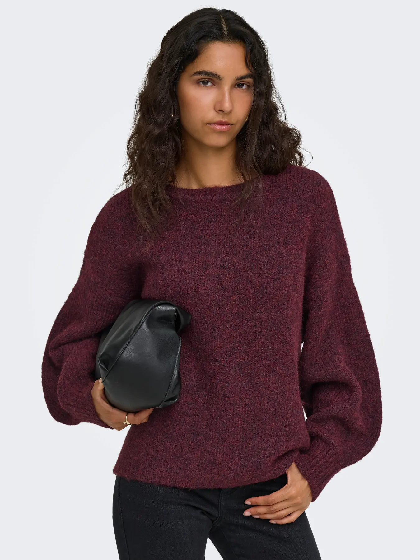 Only - Nellie Tröja Vinröd - 7