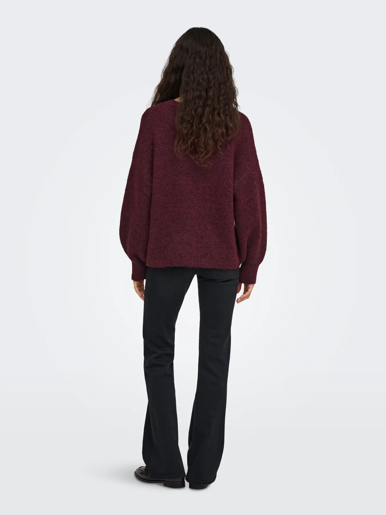 Only - Nellie Tröja Vinröd - 4