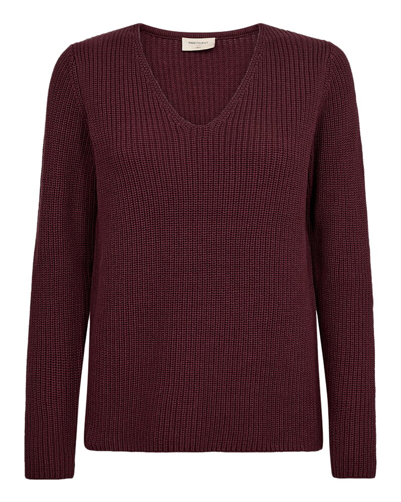 Jumper Ellis v-ringad vinröd