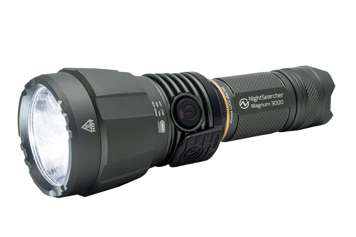 NightSearcher Ficklampa Magnum 3000LM